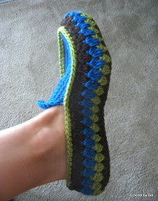 Crocheted house slippers